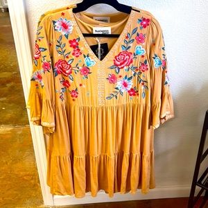 Savanna Jane embroidered babydoll dress